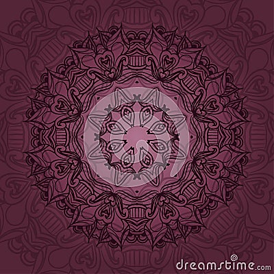 Vector mandala card Vector Illustration