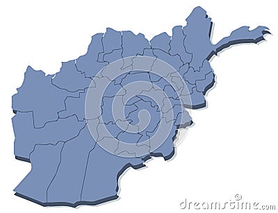 Vector map of Afghanistan Vector Illustration