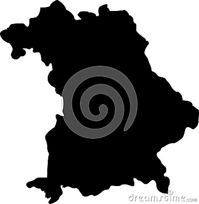 Vector map of bavaria Vector Illustration