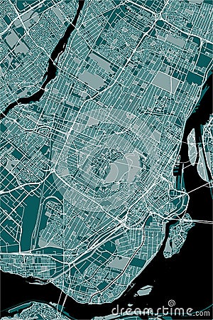 Map of the city of Montreal , Canada Stock Photo