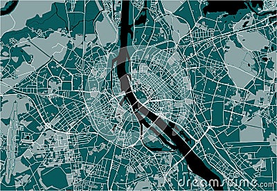 Map of the city of Riga, Latvia Stock Photo