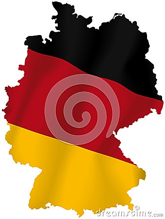 Vector map of Germany Cartoon Illustration