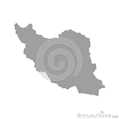 Vector map of Iran. Black mask. Isolated, white background Vector Illustration