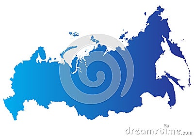 Vector map of Russia Vector Illustration