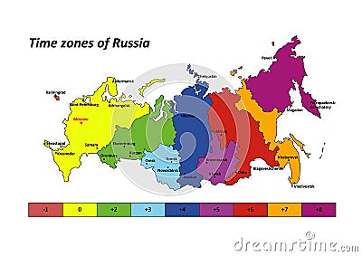 Vector map of Russia Vector Illustration