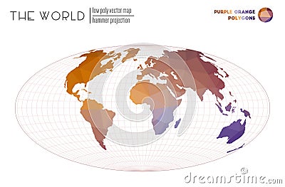 Vector map of the world. Cartoon Illustration