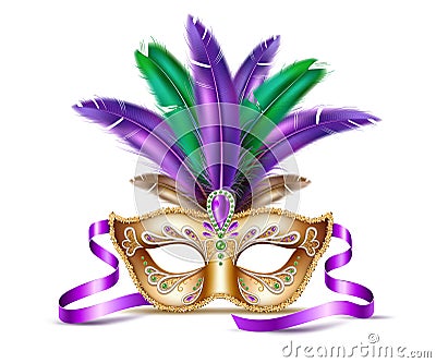 Vector mardi gras venetian mask brazil carnival Vector Illustration