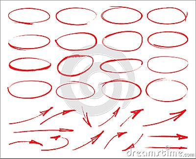 Vector marker circles and arrows Vector Illustration