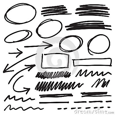 Vector marker elements Vector Illustration