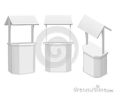 Vector market stand or retail counter for your information promote business Vector Illustration