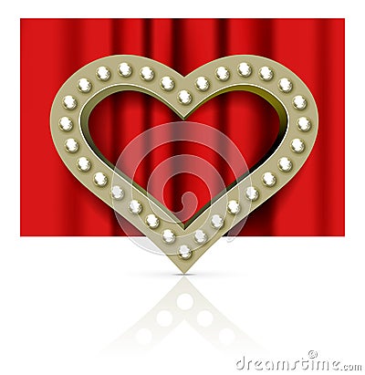 Vector marquee heart symbol Vector Illustration