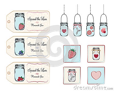 Vector mason jars Vector Illustration