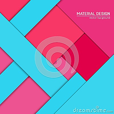 Vector material design background. Abstract creative concept layout template. For web and mobile app, paper art Vector Illustration