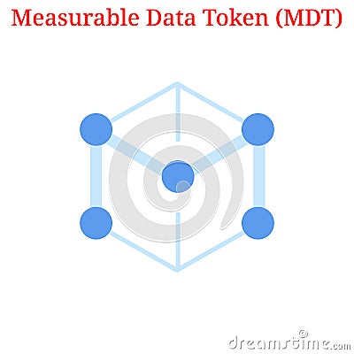 Vector Measurable Data Token MDT logo Vector Illustration