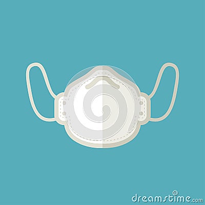 Vector medical face mask. Stop the spread of viruses, help prevent hand-to-mouth transmissions. Stock Photo