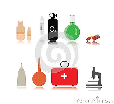 Vector Medical icons Stock Photo