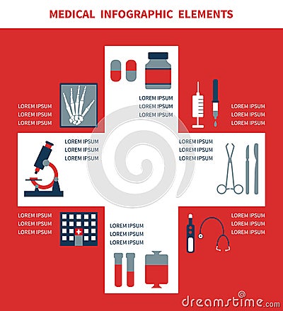 Vector medical infographics set Vector Illustration