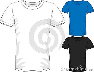 Vector Mens short sleeve t-shirt design templates Vector Illustration