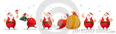 Vector Merry Christmas, Happy New year congratulation design. Vector Illustration