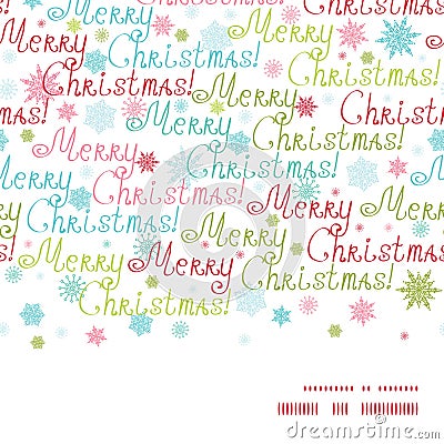 Vector merry christmas text horizontal frame Vector Illustration