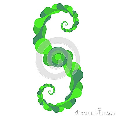 Vector Meta ball Connect Dot Set. Molecule chain. Green Circle Shapes. Abstract Geometric Dots. Morphing Blob for Vector Illustration