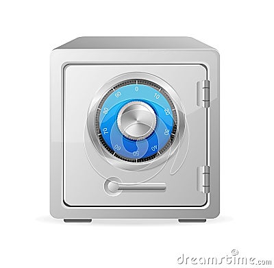 Vector metal safe icon. Security concept Vector Illustration