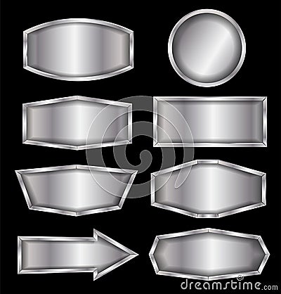 Vector metal sign Vector Illustration