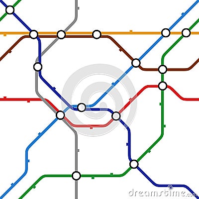 Vector metro scheme Vector Illustration