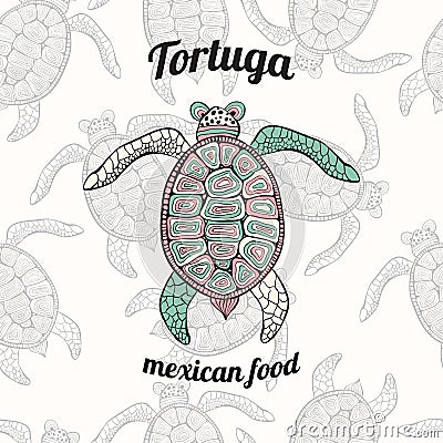 Vector Mexican food restaurant menu design Vector Illustration