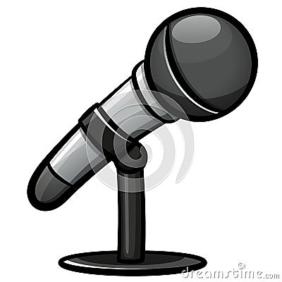 Vector microphone audio cartoon design Vector Illustration