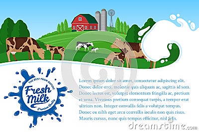 Vector milk illustration Vector Illustration