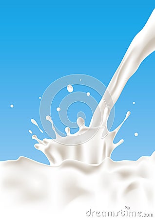 Vector Milk Splash Vector Illustration