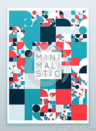 Vector minimal covers procedural design. Futuristic abstract minimalistic layout. Conceptual generative background Vector Illustration