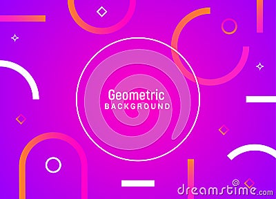 Vector minimal geometric motion background. Digital gradient layout design Vector Illustration