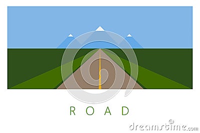 Vector Minimal Poster: Road Vector Illustration