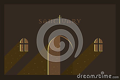 Vector Minimal Poster: Sanctuary Vector Illustration