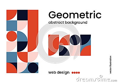 Vector minimalist geometric design. Abstract vector design perfect for business, presentation, branding, presentation, web design Stock Photo