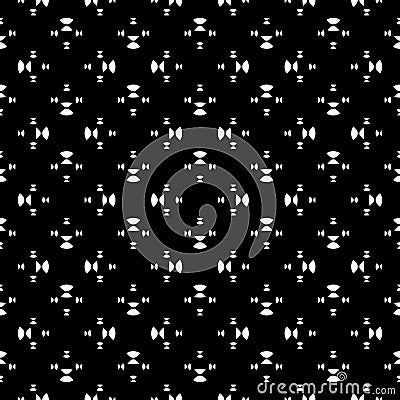 Vector minimalist seamless pattern, black & white shapes Vector Illustration