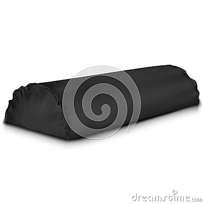 Black Pillow half-cylinder Stock Photo