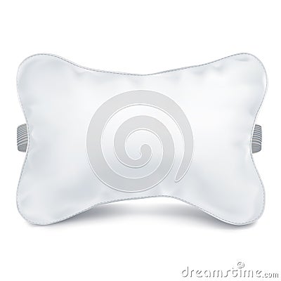 Vector. Mock Up. White Pillow Auto Stock Photo