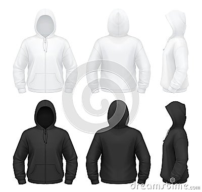 Full-zip hoodie Vector Illustration