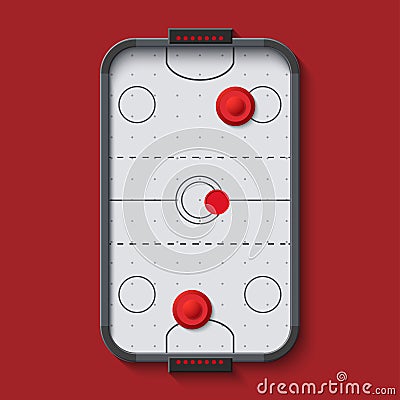 Vector modern air hockey table Vector Illustration