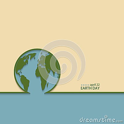 Vector modern april 22 earth day background. Vector Illustration