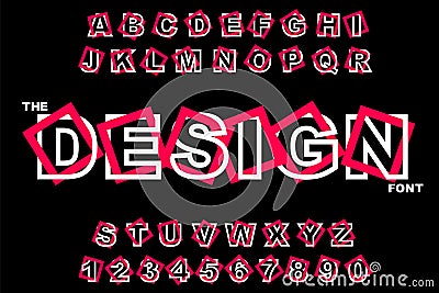 Vector of modern bold font and alphabet. Vintage Alphabet vector Vector Illustration