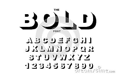 Vector of modern bold font and alphabet. Vintage Alphabet vector Vector Illustration