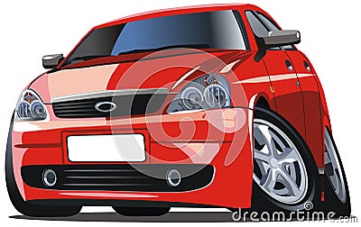 Vector modern cartoon car Stock Photo