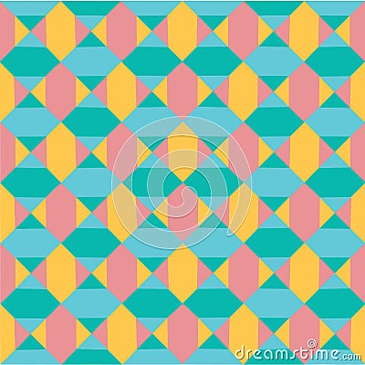 Vector modern colourful pastel geometry pattern abstract seamless background, retro texture Vector Illustration