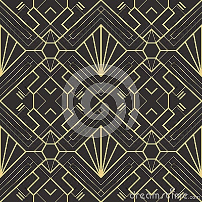 Abstract art deco seamless pattern 22 Vector Illustration