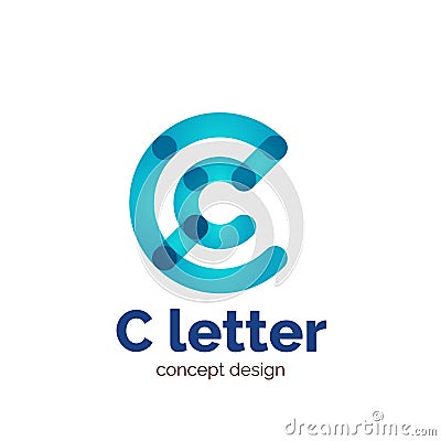 Vector modern minimalistic letter concept logo Vector Illustration