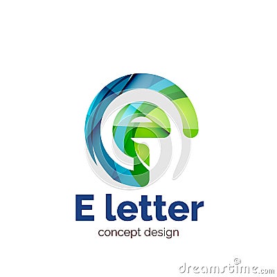 Vector modern minimalistic letter concept logo Vector Illustration